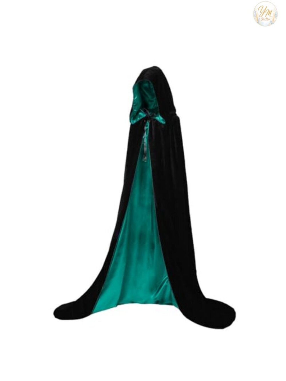 Reversible Velvet Hooded Cloak Medieval Cosplay Cape